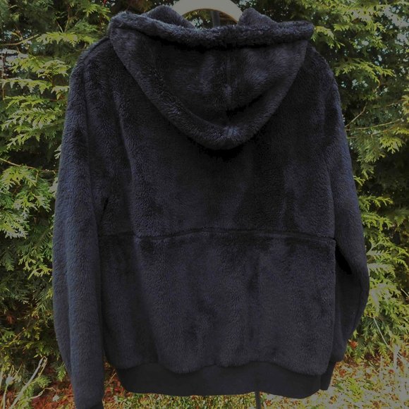 Old Navy Plush 1/2 Zip Winter Weight Teddy Bear Hoodie - Picture 2 of 2